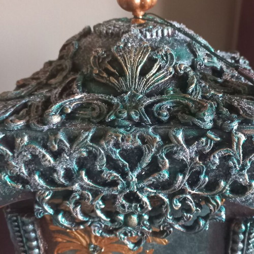 Decorative wooden box with decoupage techniques 30x20 cm new