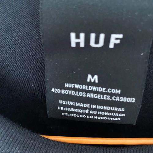 HUF T-shirt medium like new, black cotton