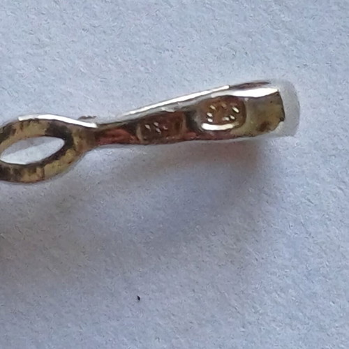 Silver cross 925 gold plated with moissanite, like new