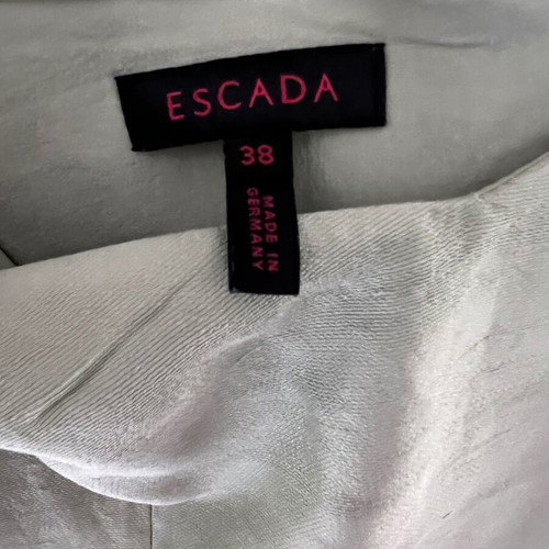 Escada 100% silk linen dress, green, made in Germany