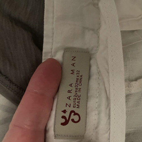 Zara men's linen bermuda shorts like new, size 42, sugar color
