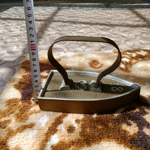 Old cast iron iron used for decoration or collection