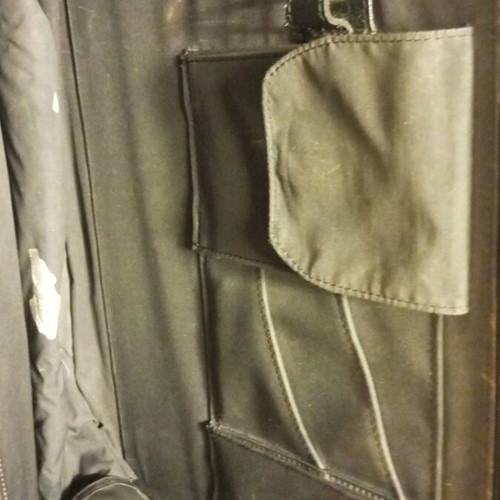 Delsey leather briefcase vintage, used, black