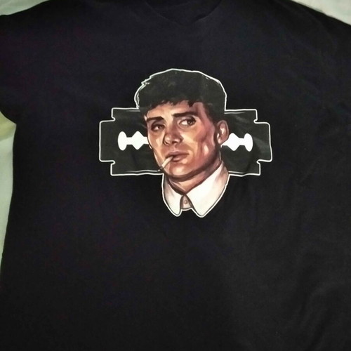 Thomas Shelby T Shirt Peaky Blinders slightly used, black, XL
