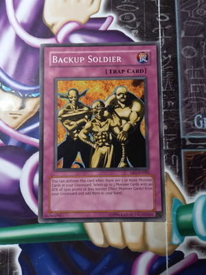 Backup Soldier Yu-Gi-Oh! card near mint condition