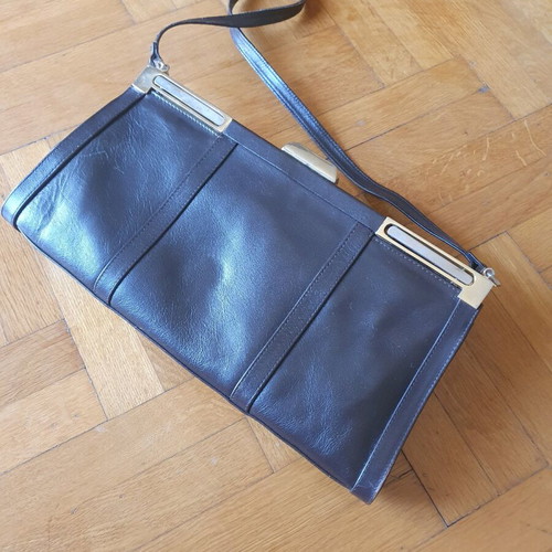 Shoulder bag brown 100% leather Greek made like new