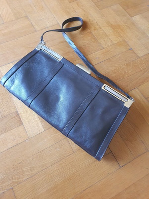 Shoulder bag brown 100% leather Greek made like new