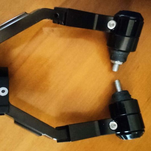 CNC bar-end mirrors mounts used, universal protective