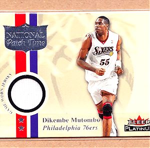 2001-02 Fleer Platinum National Patch Time Dikembe Mutombo NBA
