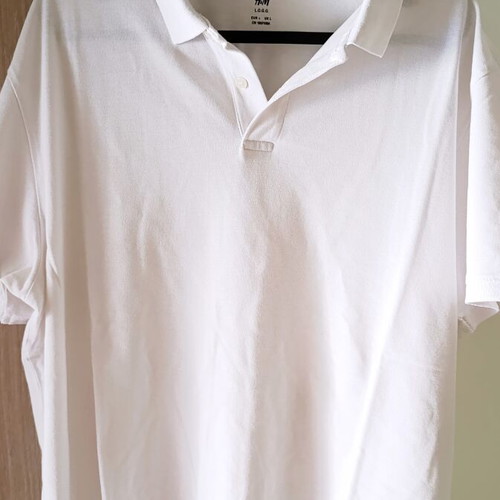 Polo shirt H&M large white like new, 100% cotton