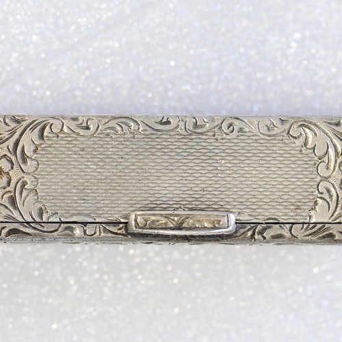 Silver lipstick case used, vintage