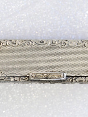Silver lipstick case used, vintage