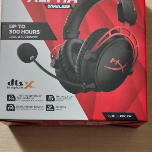HyperX Cloud Alpha Wireless gaming headset like new