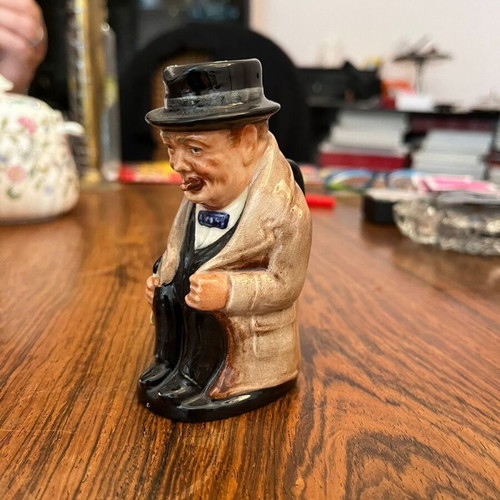 Royal Doulton Winston Churchill cream container vintage like new