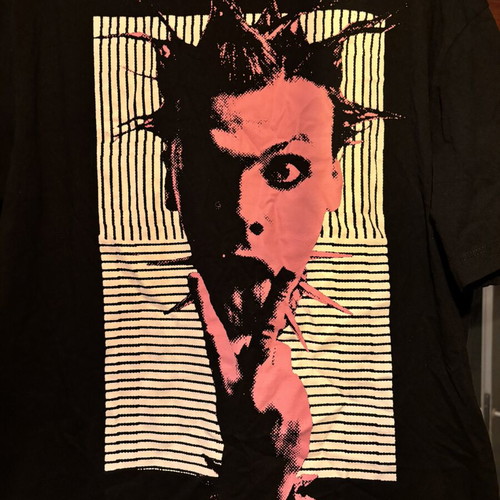 Bershka T-shirt with Yungblud artist print, used, size S, black