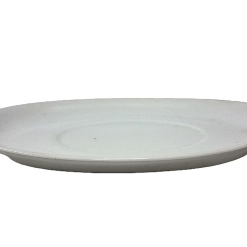 Vintage white oval serving plate from Czech porcelain used