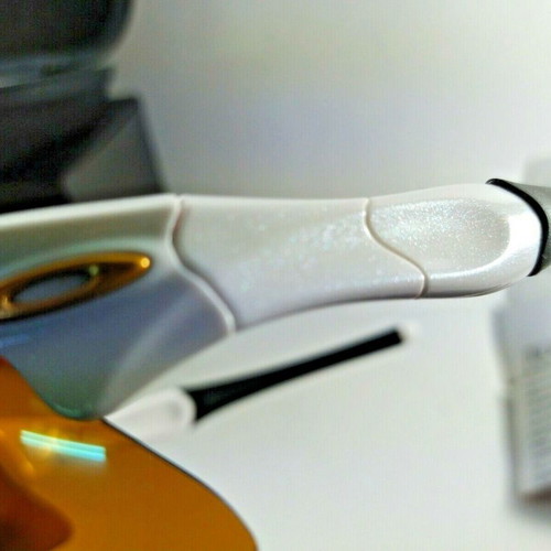 Oakley Radar Range Custom used cycling sunglasses in white metallic pearl