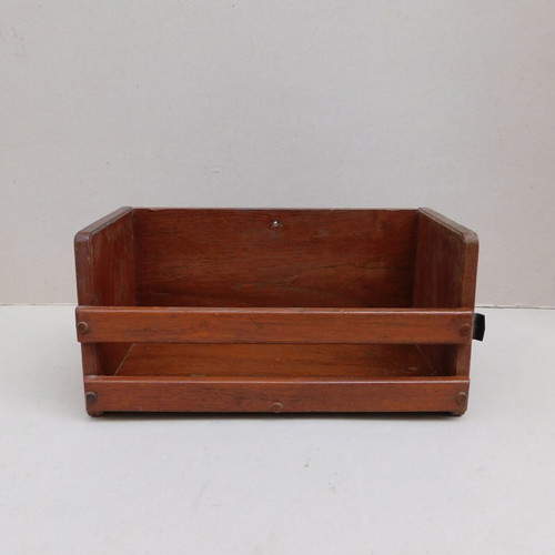 Wooden shelf made of pine, originally installed on a recreational boat