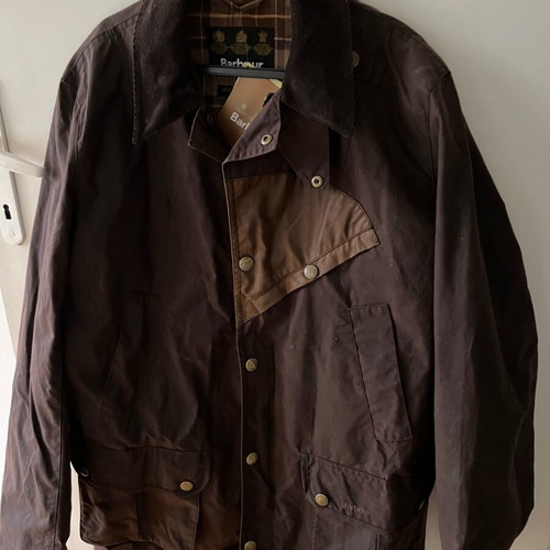 Barbour Vendor Wax Jacket new, rust brown and red, size XL