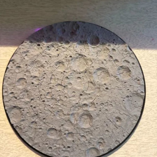 3D Printed Moon Surface Puzzle new