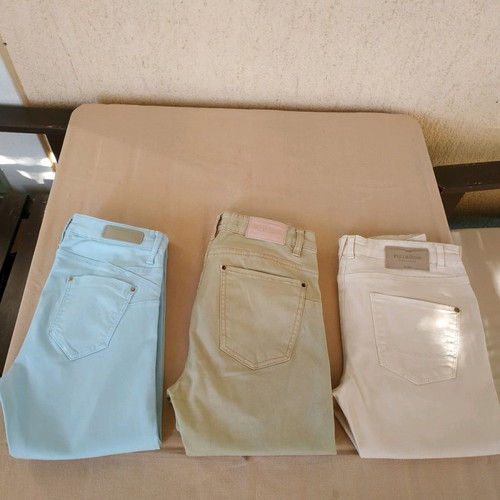 Denim skinny Pull&Bear No(36) like new, cotton pistachio color