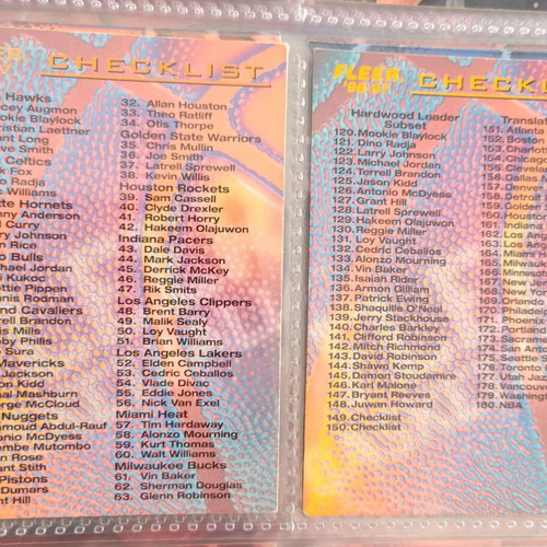 NBA Fleer Upper Deck 1996-1997 Complete Card Album used