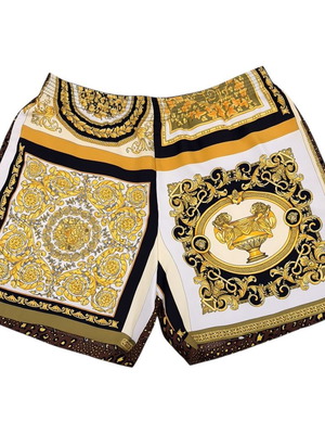 Versace Barocco Leopard Print Shorts like new, IT 54