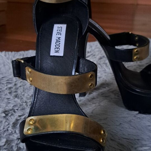 Steve Madden high heel sandals with gold details