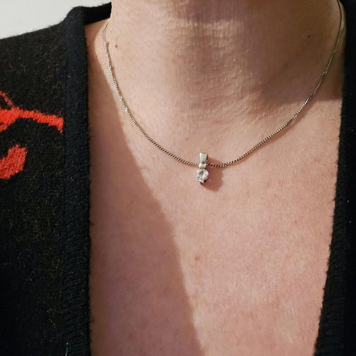Silver necklace 925 used, small and discreet
