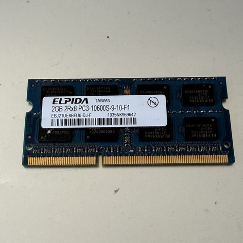 Elpida 2GB DDR3 1333MHz SO-DIMM RAM used for laptop