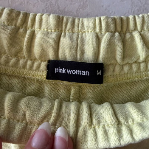 Pink Woman yellow shorts like new, cotton, size M