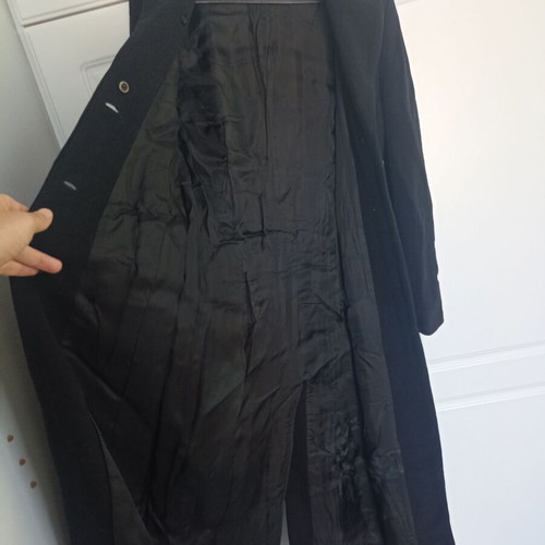 Sisan Club vintage wool maxi coat, black, size S