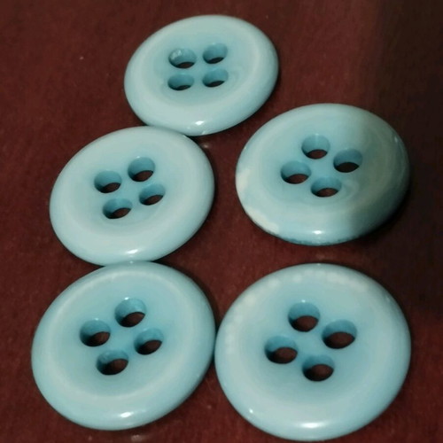 Blue buttons like new, pack of 5 pieces