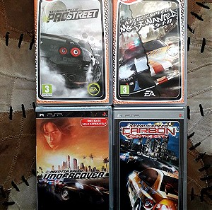 PSP SET 4 GAMES NEED FOR SPEED