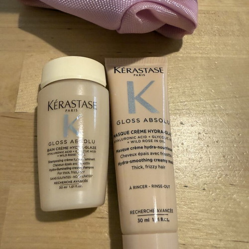 Kérastase Summer Tote Bag with 2 Mini Gloss Absolu Products new