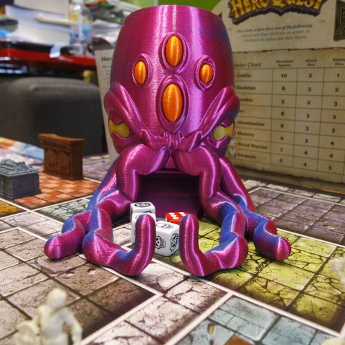 Cthulhu Dice Tower 3D Printed, fantasy dice roller