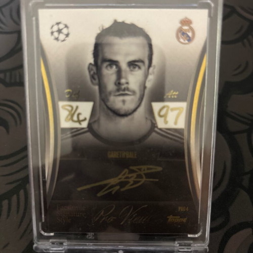 Topps Match Attax Gareth Bale Pro-View Facsimile Signature Card New