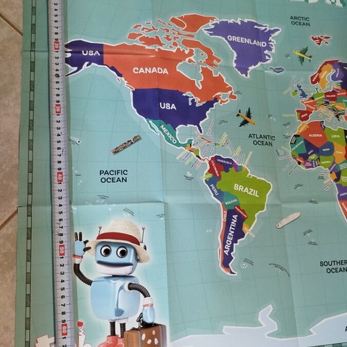 Children's world map, glossy paper