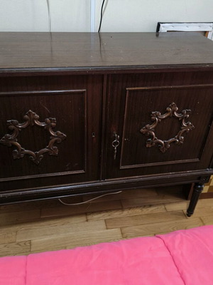 Classic furniture with two cabinets used with carved designs