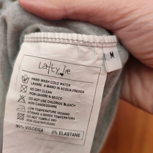 Latty Lie blouse size M, like new, with decorative elements, grey