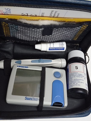 Συσκευή κιτ μηχάνημα μέτρησης ζαχάρου Lifescan Johnson & Johnson Company μεταχειρισμένο