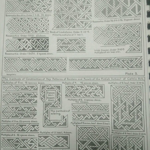 Celtic art book used with instructions and sketches