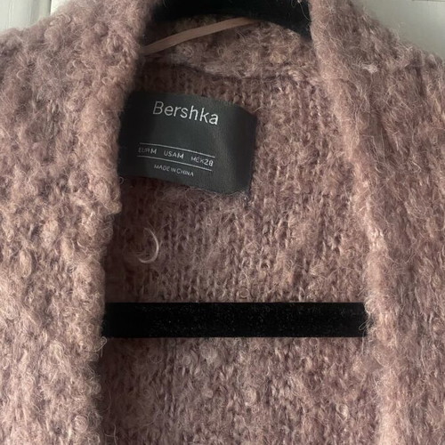 Bershka Long Soft Cardigan Like New Nude Dusty Pink