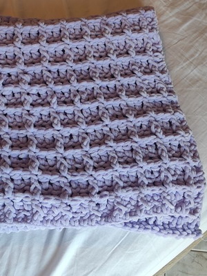 Handmade knitted baby blanket new