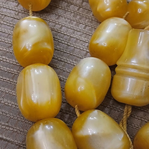 German Bakelite Komboloi used, marble type, 20 beads