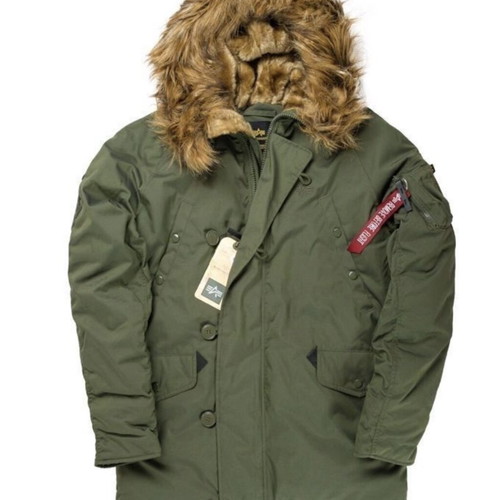 Alpha Industries Explorer Parka men's winter jacket new, green, size M