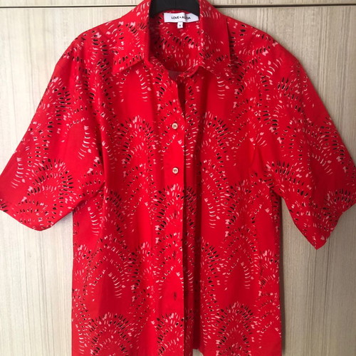 Love and Alicia shirt new cotton oversized red size M