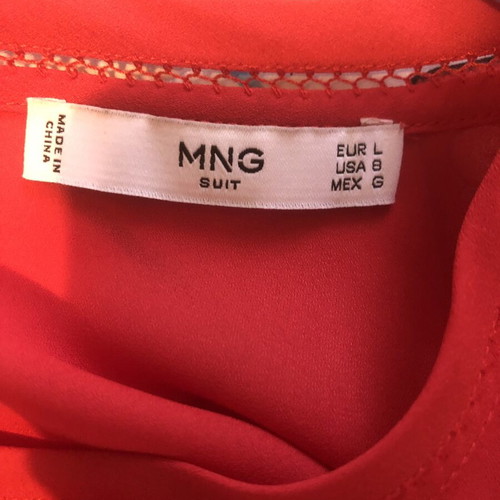 Mango red long-sleeve tunic size L like new
