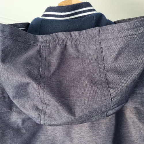 Orchestra bomber jacket with hood, denim look, size 164 cm