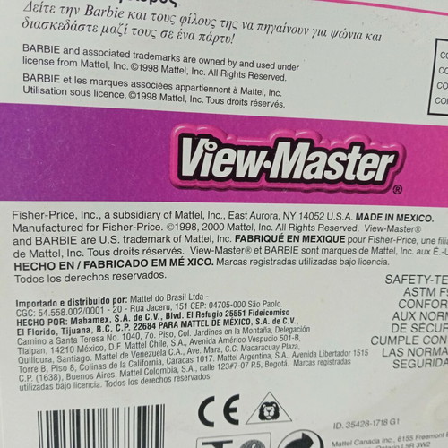 Mattel View Master 3D Barbie Prom Date 3 Reels brand new